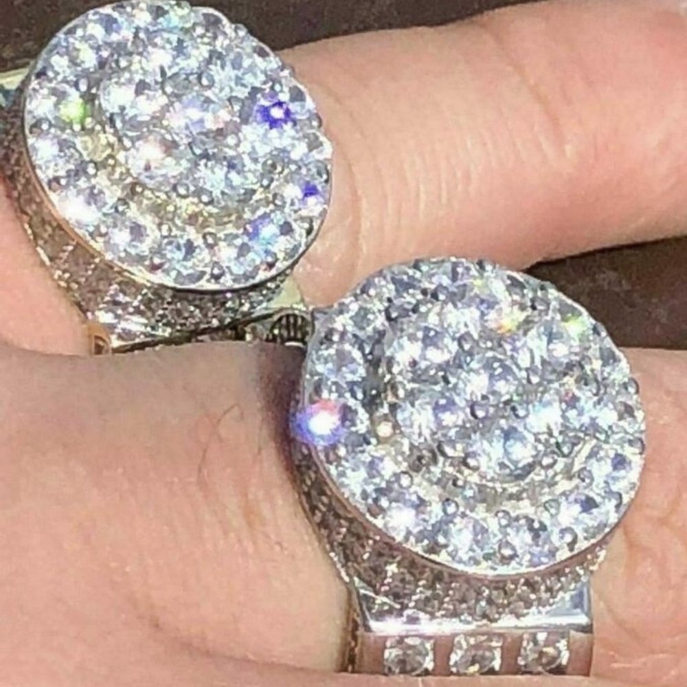 Solid 925 Silver Round 5ct Ring